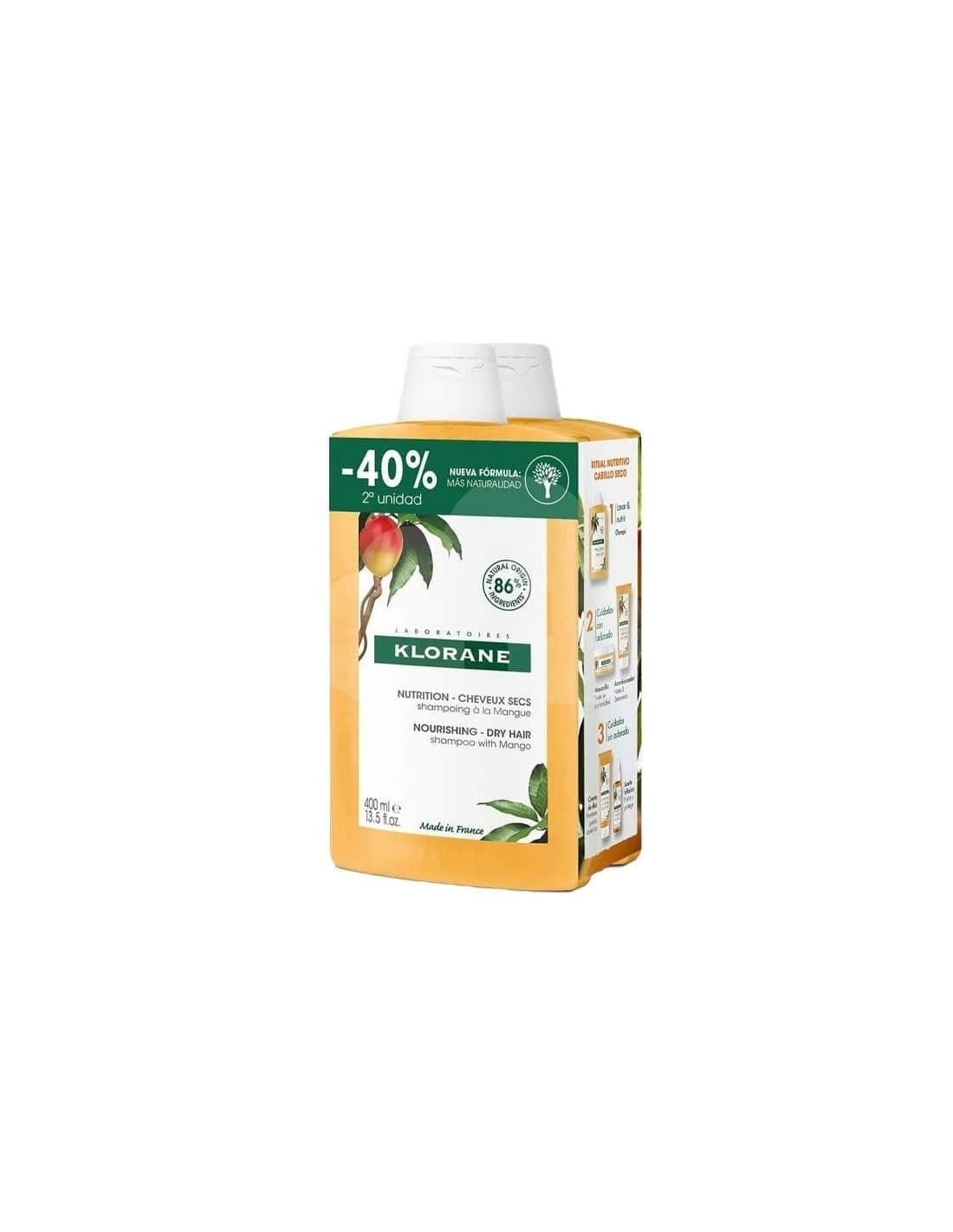Klorane Champu Mango 2x400ml
