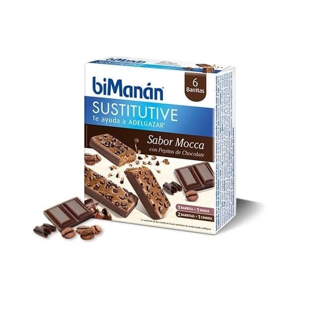 biManán Sustitutive Barrita Mocca 6 unidades