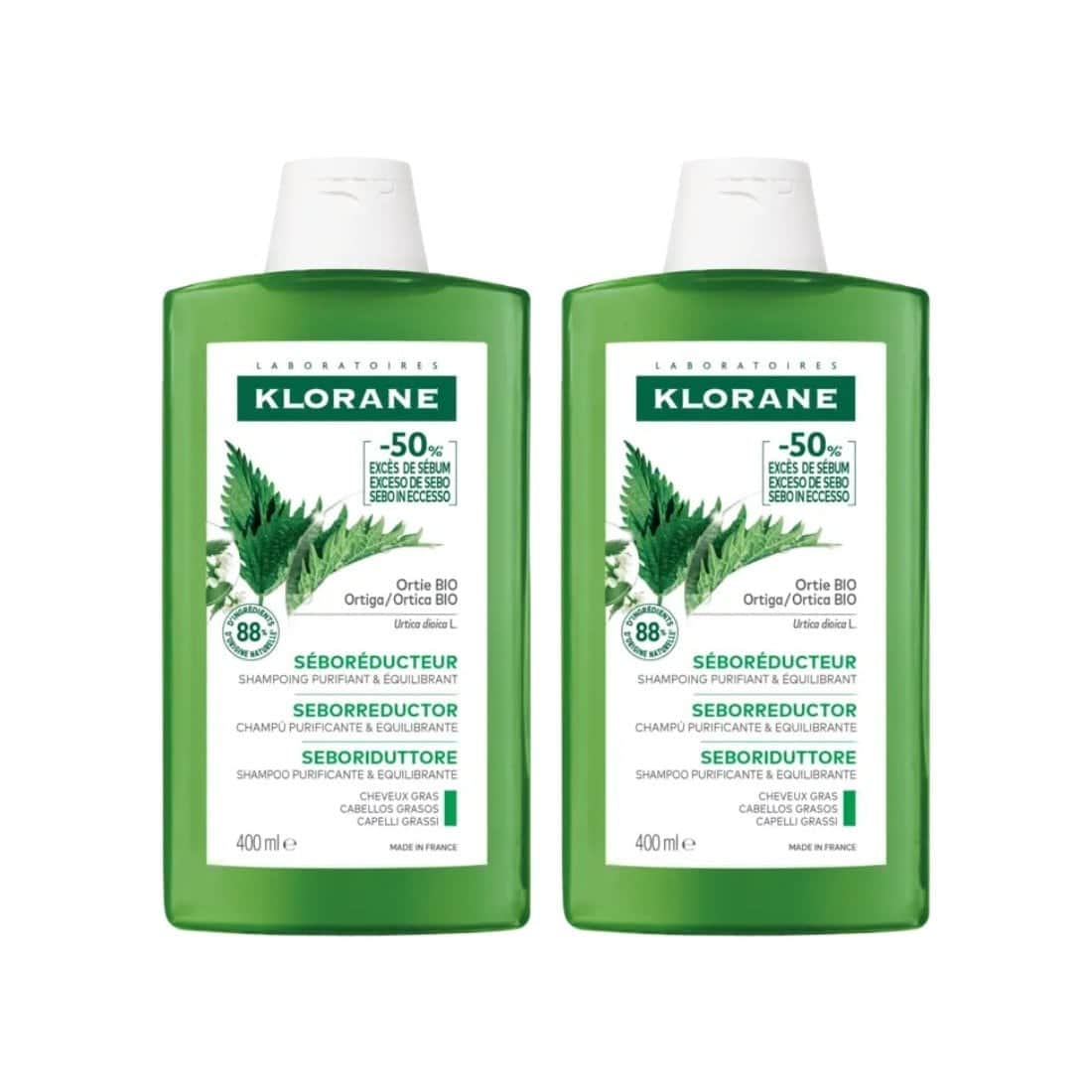 Klorane Champú a la Ortiga Bio Pack 2 x 400ml